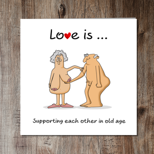 Funny Birthday Card 40th 50th 60th Valentines for Wife, Husband, Mum, Dad or friend. Love and support