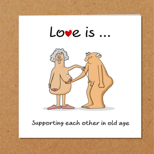 Funny Birthday Card 40th 50th 60th Valentines for Wife, Husband, Mum, Dad or friend. Love and support