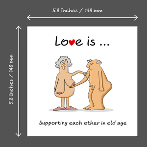 Funny Birthday Card 40th 50th 60th Valentines for Wife, Husband, Mum, Dad or friend. Love and support