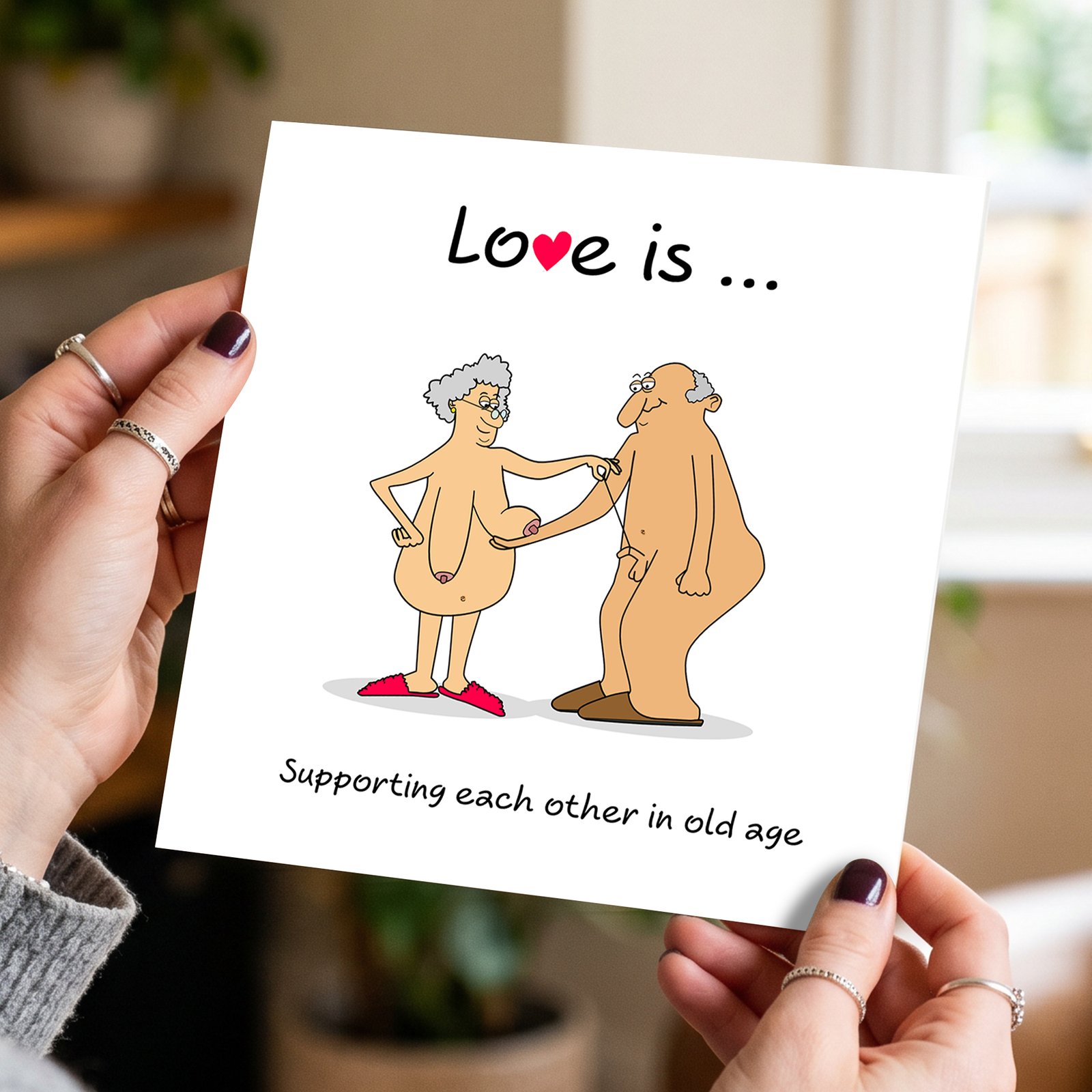 Funny Birthday Card 40th 50th 60th Valentines for Wife, Husband, Mum, Dad or friend. Love and support