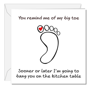 Rude Birthday, Valentines Day Card for boyfriend or girlfriend. Funny naughty cheeky card. Humorous adult sexy risque