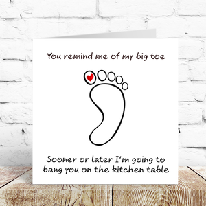 Rude Birthday, Valentines Day Card for boyfriend or girlfriend. Funny naughty cheeky card. Humorous adult sexy risque
