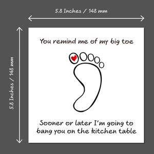 Rude Birthday, Valentines Day Card for boyfriend or girlfriend. Funny naughty cheeky card. Humorous adult sexy risque