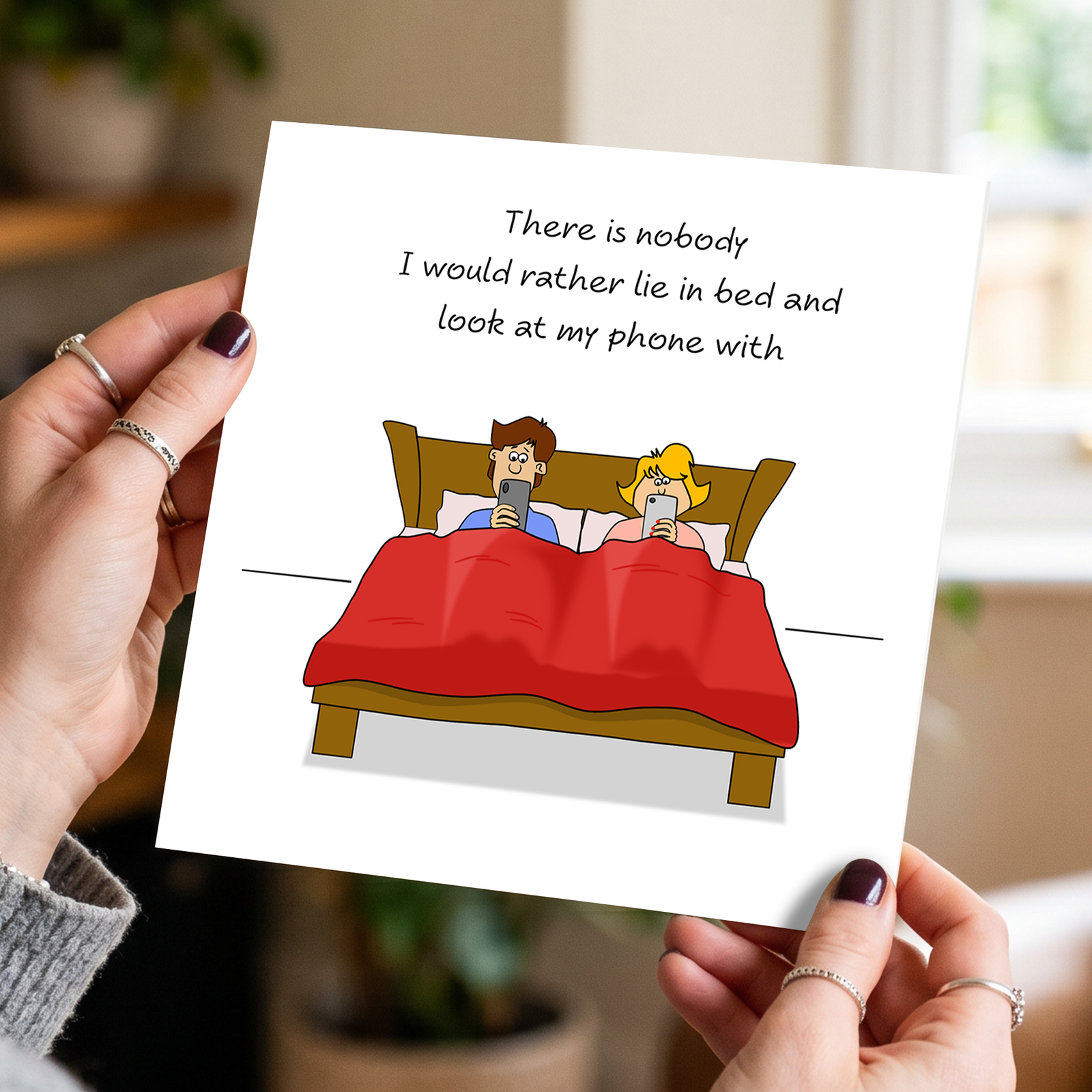 Funny Romantic Anniversary Card, Valentines Day, Birthday Girlfriend, boyfriend, wife, husband - Engagement Birthday Marriage Married Phone