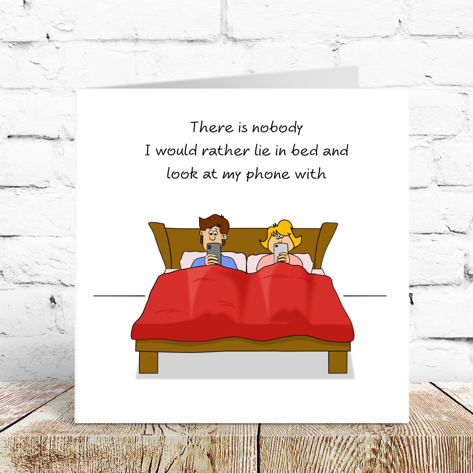 Funny Romantic Anniversary Card, Valentines Day, Birthday Girlfriend, boyfriend, wife, husband - Engagement Birthday Marriage Married Phone