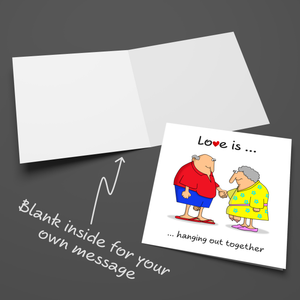 Rude Birthday Card 40th 50th 60th Valentines for Wife, Husband, Mum, Dad or friend. Hanging out. Funny humorous
