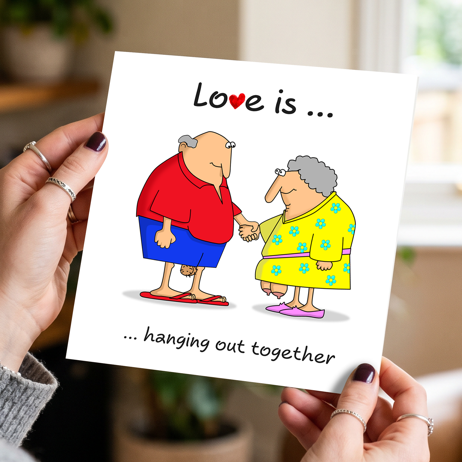 Rude Birthday Card 40th 50th 60th Valentines for Wife, Husband, Mum, Dad or friend. Hanging out. Funny humorous