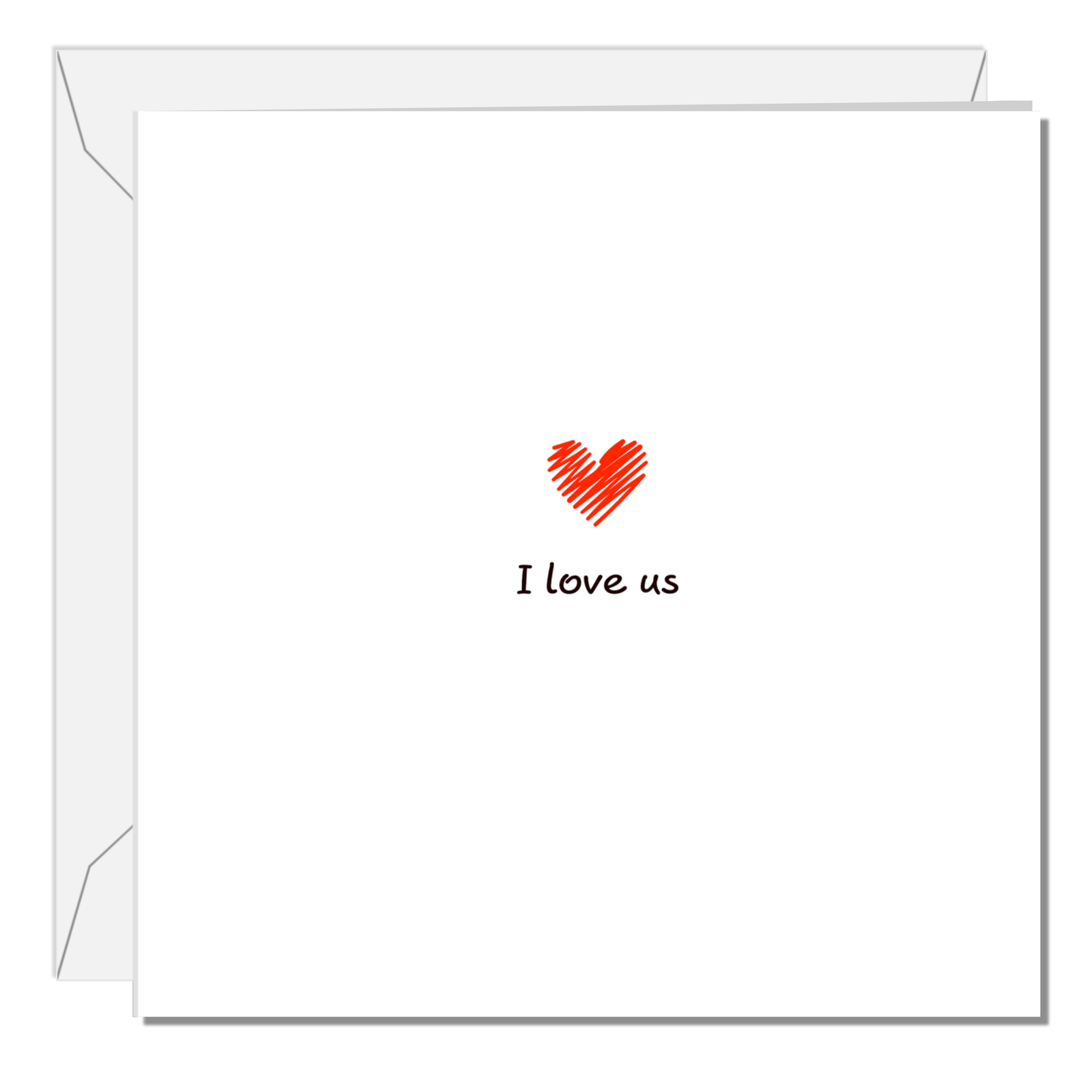 Romantic Anniversary Card, Valentines Card, Engagement Card, Wedding Card Love Us Boyfriend Girlfriend Wife Husband Red Heart Swizzoo