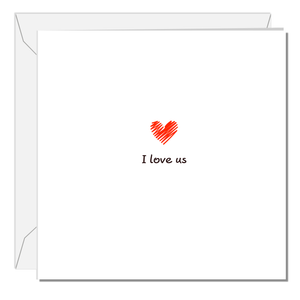Romantic Anniversary Card, Valentines Card, Engagement Card, Wedding Card Love Us Boyfriend Girlfriend Wife Husband Red Heart Swizzoo