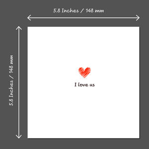 Romantic Anniversary Card, Valentines Card, Engagement Card, Wedding Card Love Us Boyfriend Girlfriend Wife Husband Red Heart Swizzoo