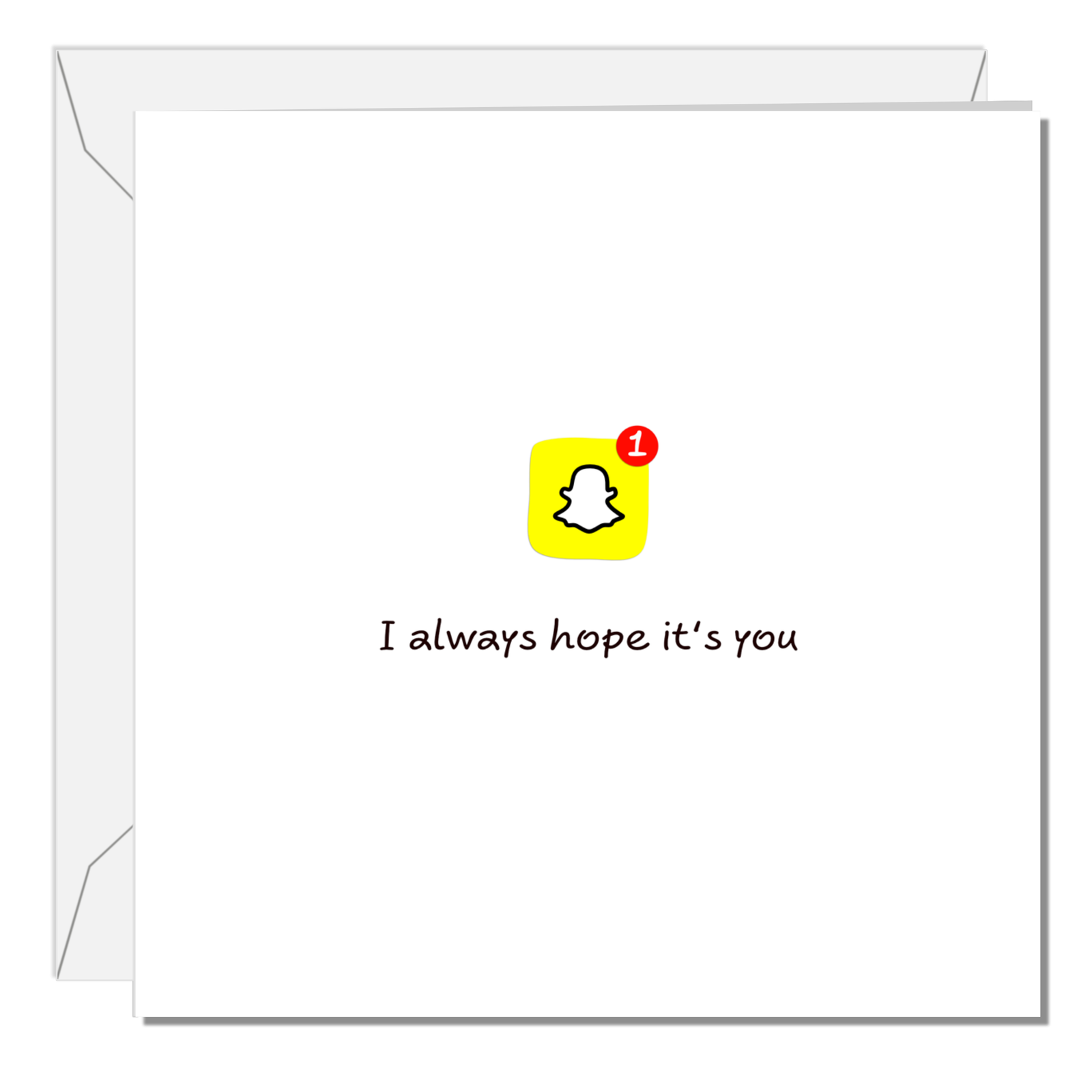 Birthday Card Valentines Day Card Anniversary Card with Snapchat Messenger Love You Girlfriend Boyfriend Wife Husband Swizzoo