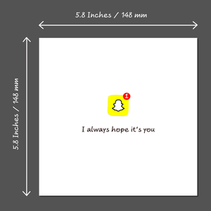 Birthday Card Valentines Day Card Anniversary Card with Snapchat Messenger Love You Girlfriend Boyfriend Wife Husband Swizzoo
