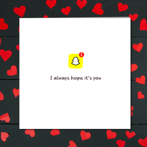 Birthday Card Valentines Day Card Anniversary Card with Snapchat Messenger Love You Girlfriend Boyfriend Wife Husband Swizzoo