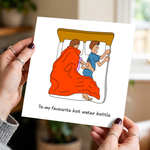 Funny Birthday Card Anniversary Valentines Day for Boyfriend Husband Cold Feet in Bed Cheeky Cute