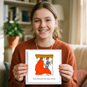 Funny Birthday Card Anniversary Valentines Day for Boyfriend Husband Cold Feet in Bed Cheeky Cute