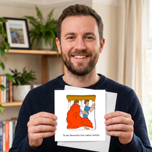 Funny Birthday Card Anniversary Valentines Day for Boyfriend Husband Cold Feet in Bed Cheeky Cute