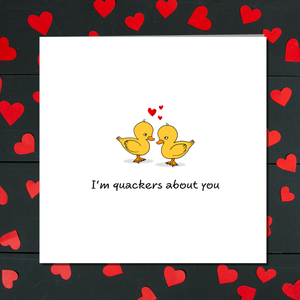 Funny Card for Anniversary, Birthday or Valentine's Day card. Girlfriend boyfriend Husband Wife Duck Chicks Quack Love SWIZZOO