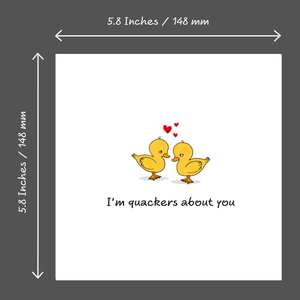 Funny Card for Anniversary, Birthday or Valentine's Day card. Girlfriend boyfriend Husband Wife Duck Chicks Quack Love SWIZZOO