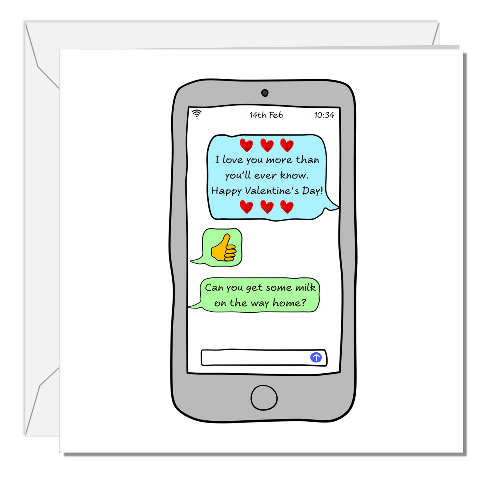 SWIZZOO Funny Birthday Card, Valentines Day Card, Anniversary Card Love You Instagram Messaging Facebook Whatsapp for boyfriend husband partner engagement romantic