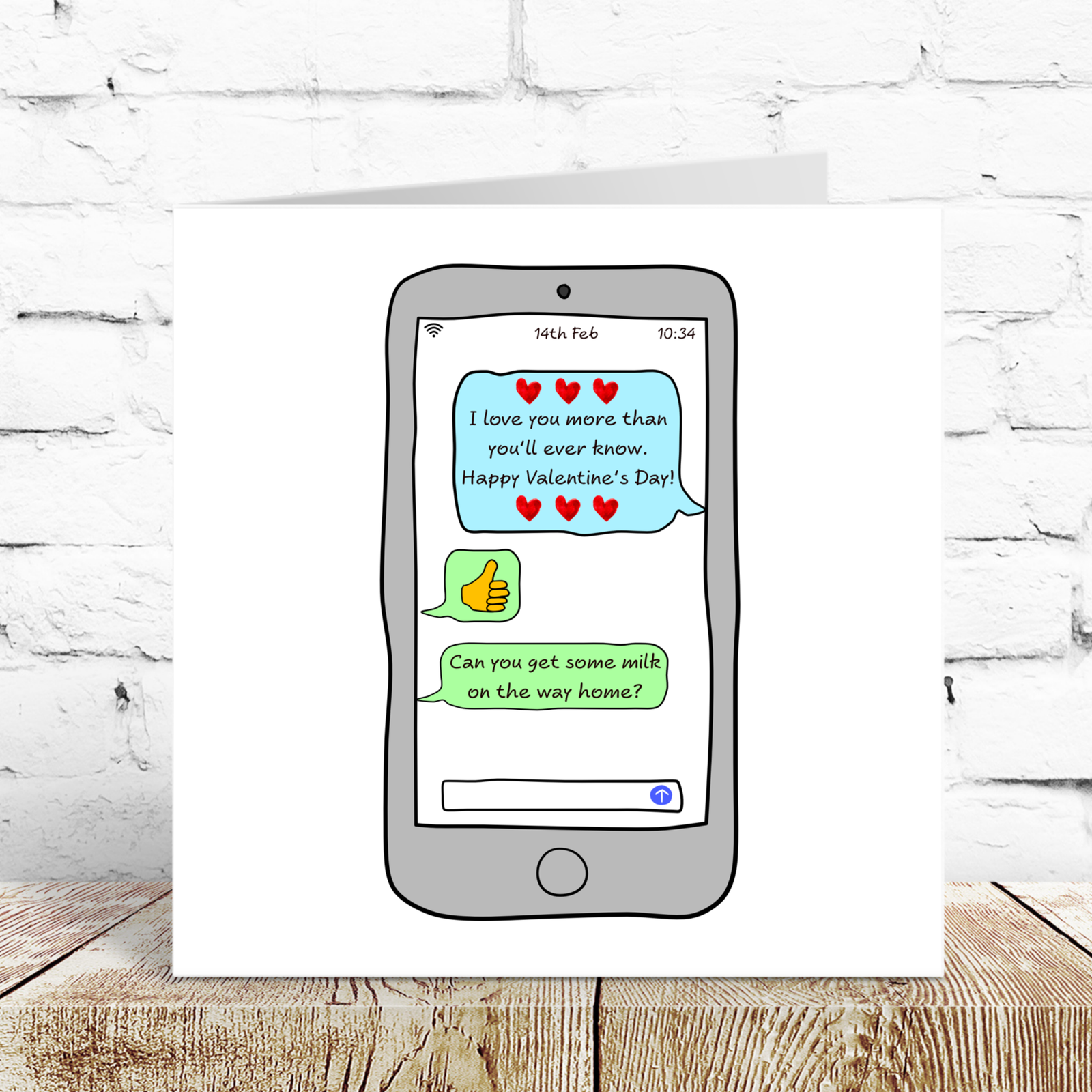 SWIZZOO Funny Birthday Card, Valentines Day Card, Anniversary Card Love You Instagram Messaging Facebook Whatsapp for boyfriend husband partner engagement romantic