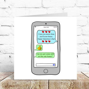 SWIZZOO Funny Birthday Card, Valentines Day Card, Anniversary Card Love You Instagram Messaging Facebook Whatsapp for boyfriend husband partner engagement romantic
