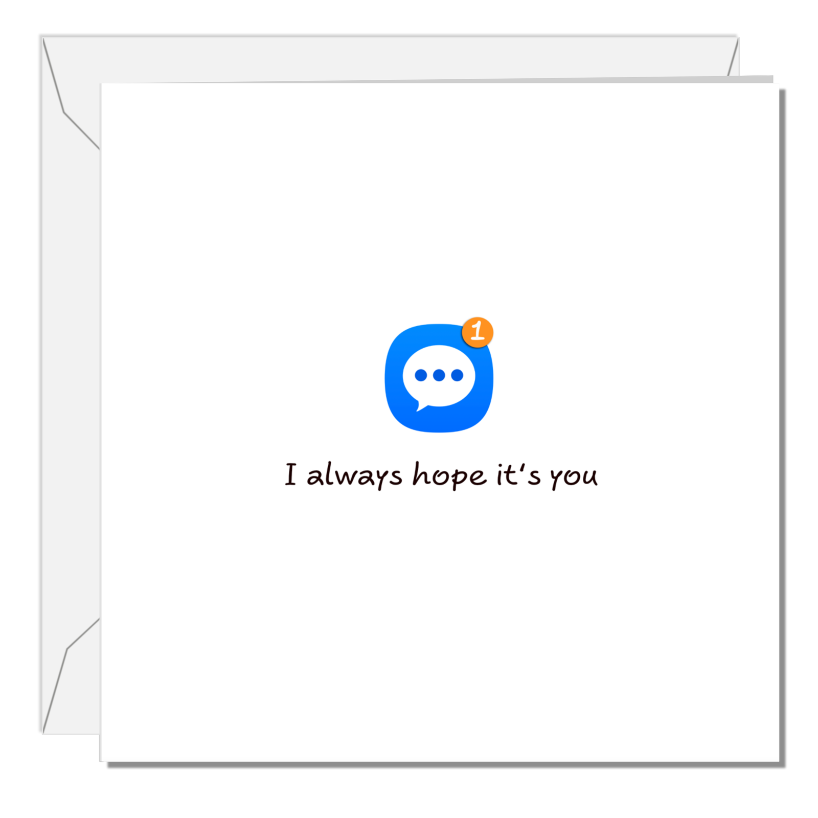 Birthday Card Valentines Day Card Anniversary Card with Google Messages Alert Love You Instagram Messaging Girlfriend Boyfriend Wife Husband Swizzoo