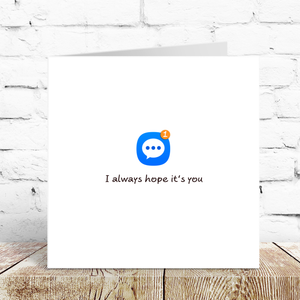 Birthday Card Valentines Day Card Anniversary Card with Google Messages Alert Love You Instagram Messaging Girlfriend Boyfriend Wife Husband Swizzoo