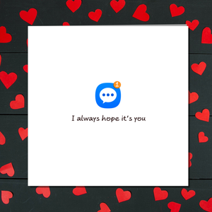 Birthday Card Valentines Day Card Anniversary Card with Google Messages Alert Love You Instagram Messaging Girlfriend Boyfriend Wife Husband Swizzoo