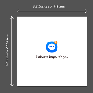 Birthday Card Valentines Day Card Anniversary Card with Google Messages Alert Love You Instagram Messaging Girlfriend Boyfriend Wife Husband Swizzoo