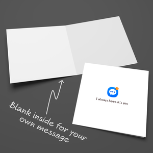 Birthday Card Valentines Day Card Anniversary Card with Google Messages Alert Love You Instagram Messaging Girlfriend Boyfriend Wife Husband Swizzoo