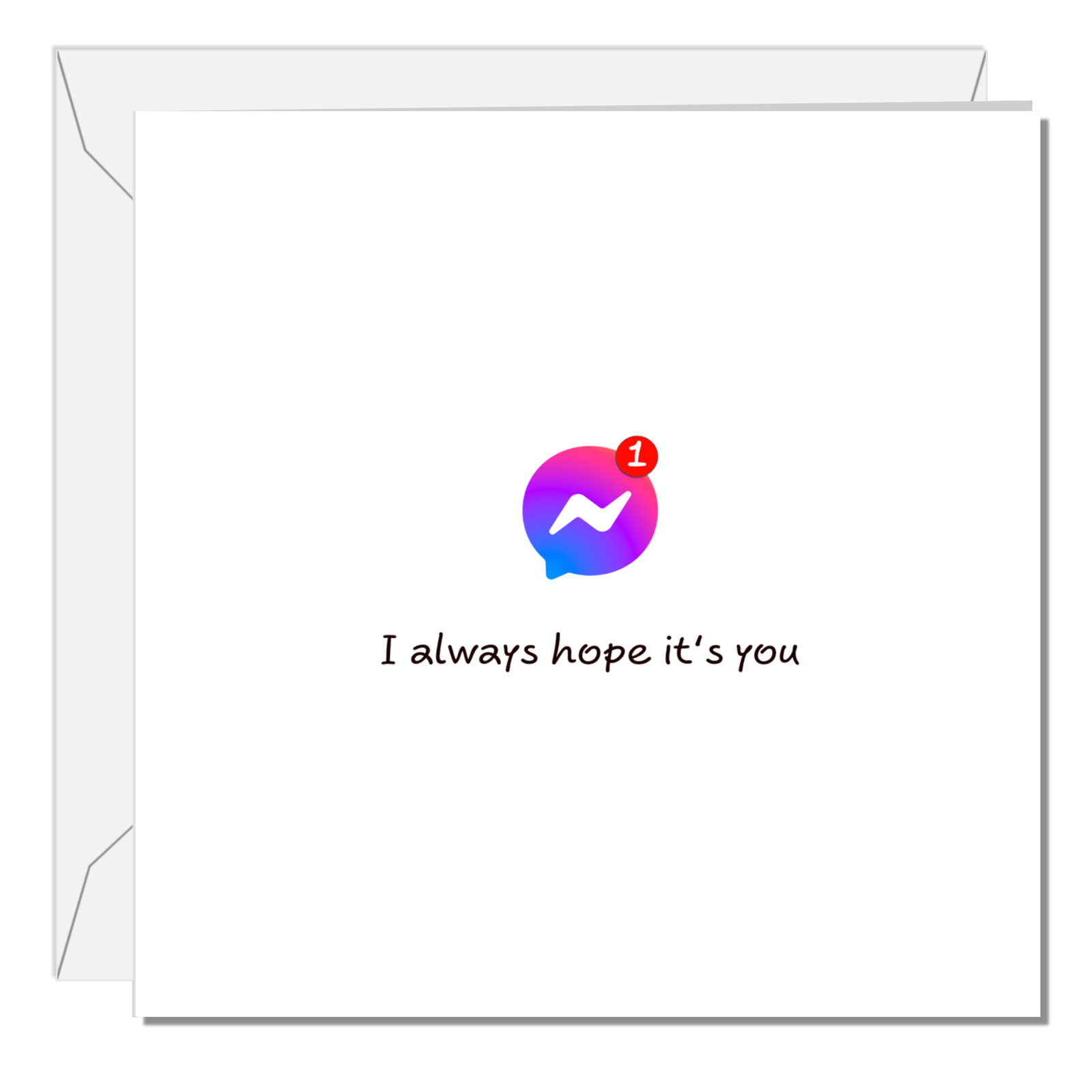 Birthday Card Valentines Day Card Anniversary Card with Facebook Messenger Love You Instagram Messaging Girlfriend Boyfriend Wife Husband Swizzoo
