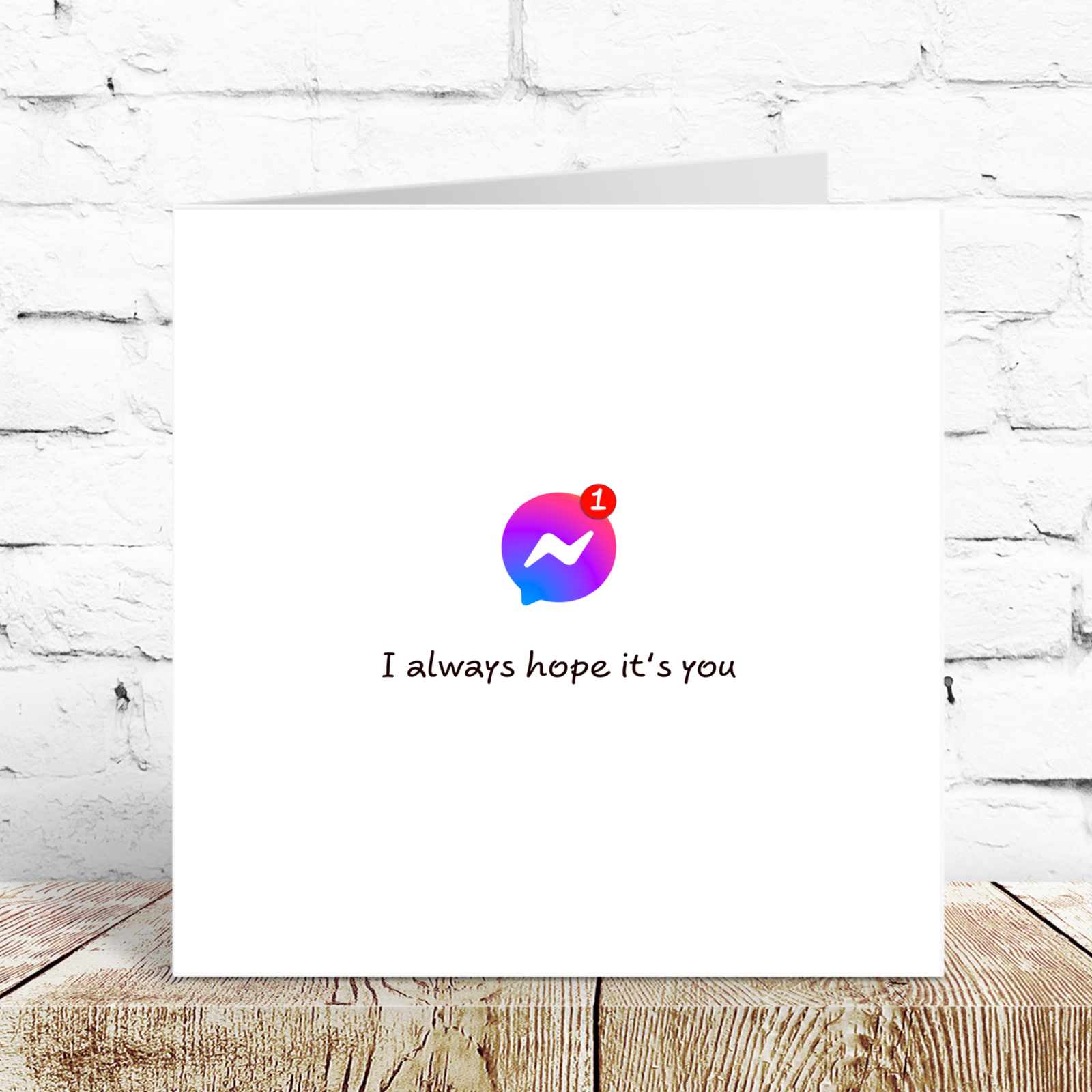 Birthday Card Valentines Day Card Anniversary Card with Facebook Messenger Love You Instagram Messaging Girlfriend Boyfriend Wife Husband Swizzoo