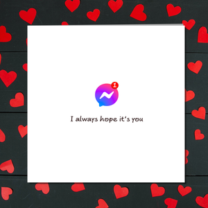 Birthday Card Valentines Day Card Anniversary Card with Facebook Messenger Love You Instagram Messaging Girlfriend Boyfriend Wife Husband Swizzoo