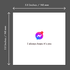 Birthday Card Valentines Day Card Anniversary Card with Facebook Messenger Love You Instagram Messaging Girlfriend Boyfriend Wife Husband Swizzoo