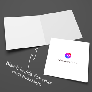 Birthday Card Valentines Day Card Anniversary Card with Facebook Messenger Love You Instagram Messaging Girlfriend Boyfriend Wife Husband Swizzoo