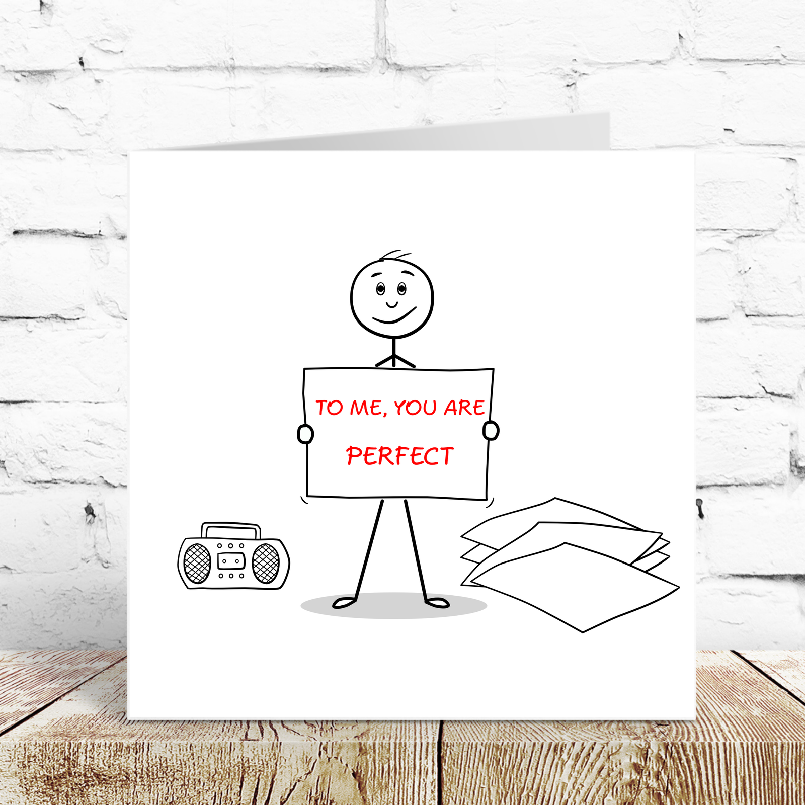 Love Actually Inspired Card for Valentines Day Anniversary Birthday Card for Boyfriend Girlfriend Husband Wife