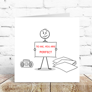 Love Actually Inspired Card for Valentines Day Anniversary Birthday Card for Boyfriend Girlfriend Husband Wife