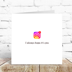 Instagram Birthday Card Valentines Day Anniversary with Instagram Messenger Love You Instagram Messaging Girlfriend Boyfriend Swizzoo