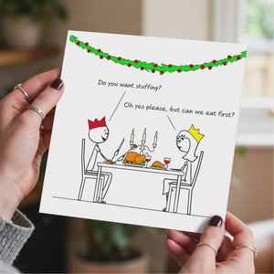 Naughty Christmas Card for Boyfriend Husband Partner - Funny Sexy Cheeky Rude - Adult Humour