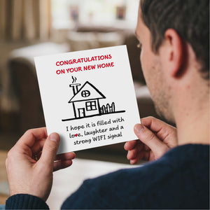 New Home Congratulations Card - Moving House Housewarming - Friends Family Son Daughter