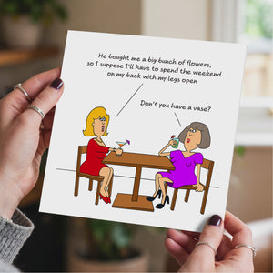 Funny Rude Birthday Card Friendship Female Friend Wife Mum Dad Humorous Naughty Cheeky Adult Innuendo