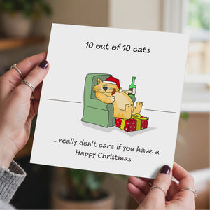Grumpy Cat Christmas Card  Funny humorous humour for cat or pet owners