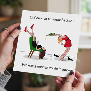 Funny Birthday Card Friendship Female Girl Friend Mum Humorous Party Cheeky BFF SWIZZOO