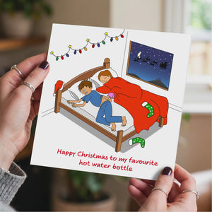Funny Christmas Card for Boyfriend Husband Cute Cheeky Fun