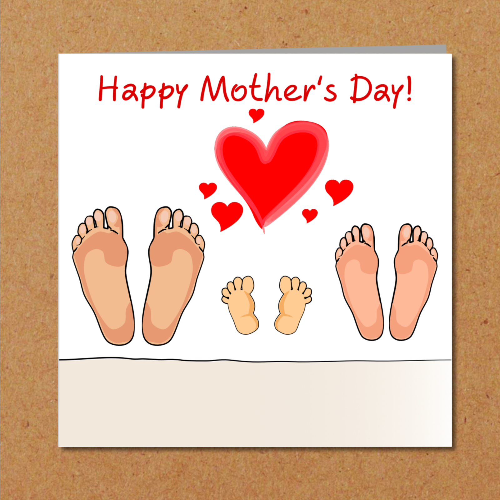 Mother's Day Card for Pregnant Expectant Wife Unborn Baby Mom / Mum Bed Toddler