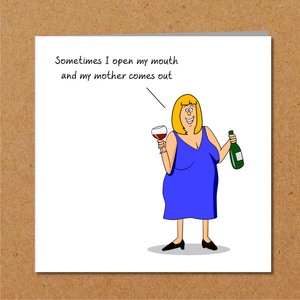 Funny Birthday Card Mothers Day Card 30th 40th 50th 60th humorous humour Swizzoo