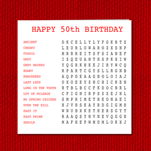 Humourous 50th Birthday Card