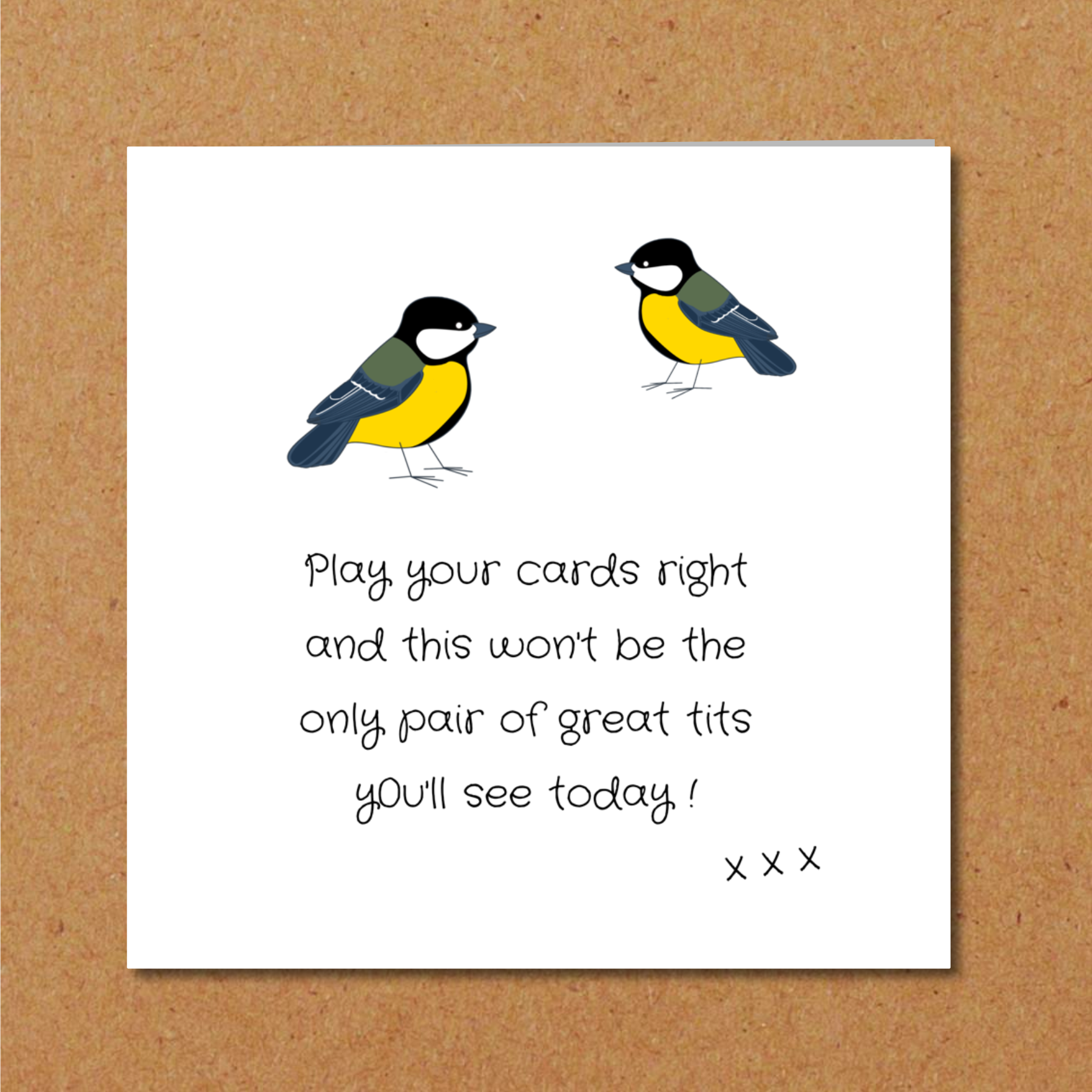 funny tits card
