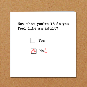 Funny 18th Card