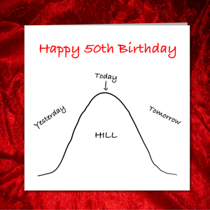 over the hill birthday card